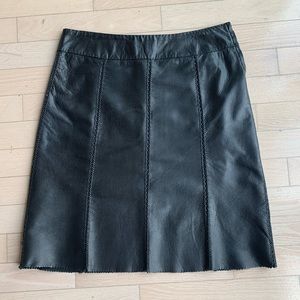 Genuine leather skirt